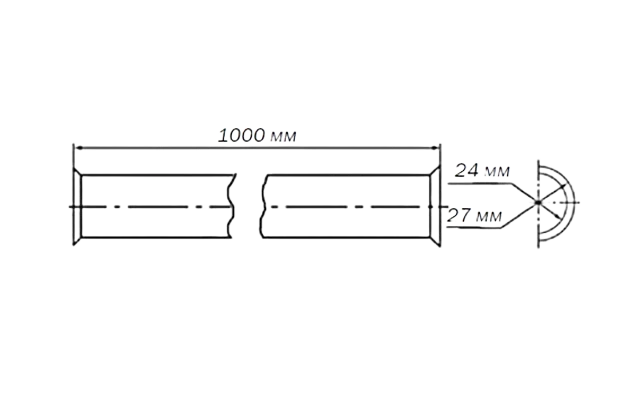 Желоб защитный ССД 48х1000 мм (без накладок)